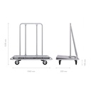 UDS. CARRO PLATAFORMA PORTA PANELES-PLACAS / 1060 X 320 MM / 900KG