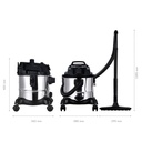 UDS. ASPIRADOR WERKU SECO-HUMEDO / 20L /1300 W