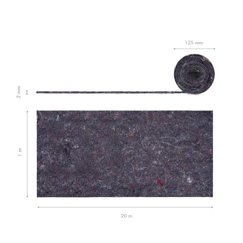 UDS. ROLLO FIELTRO CUBRESUELO WERKU / PES-ALG / 200GR / 20X1M