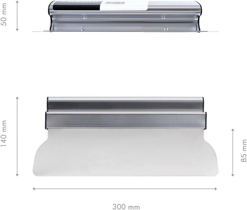 UDS. ESPATULA EMPLASTECER WERKU / ACE INOX / 0.5 MM / 300 MM.