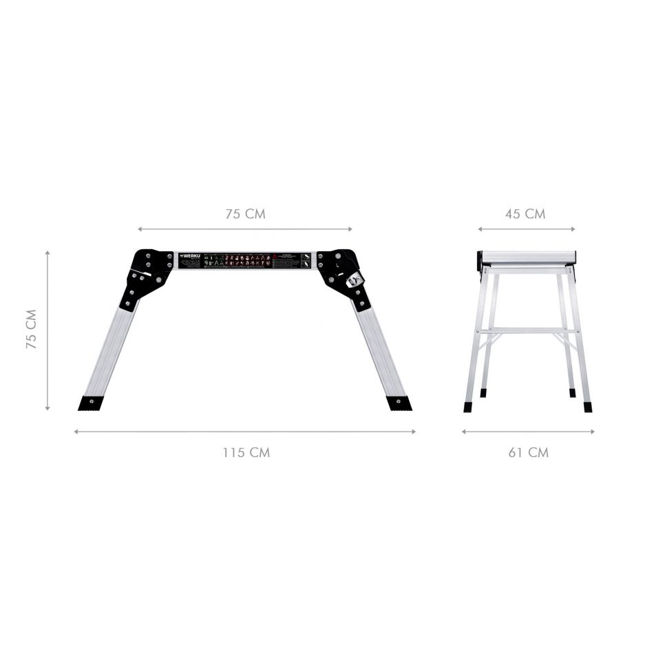 UDS. PLATAFORMA 100 CM WERKU / 75x45 ALTO 75 CM