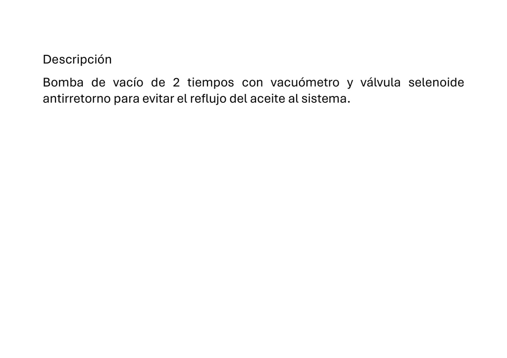 BOMBA VACIO SEGO VAC 1.5 R32 230V