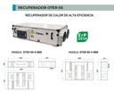 UDS.RECUPERADOR OTER-05-H  500 m3/h / 245 Pa