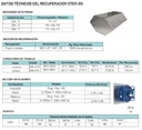 UDS.RECUPERADOR OTER-05-H  500 m3/h / 245 Pa
