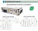 UDS.RECUPERADOR OTER-19-H  2000 m3/h / 460 Pa