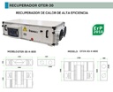 UDS.RECUPERADOR OTER-30-H  3000 m3/h / 600 Pa