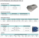 UDS.RECUPERADOR OTER-40-H  4000 m3/h / 1020 Pa