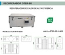 UDS.RECUPERADOR OTER-80-H  8000 m3/h / 590 Pa