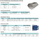 UDS.RECUPERADOR OTER-80-H  8000 m3/h / 590 Pa