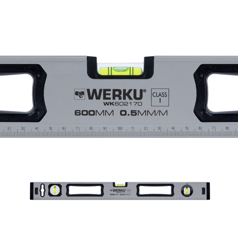 UDS. NIVEL RECTANGULAR WERKU IMANTADO / ALUM / 600 MM