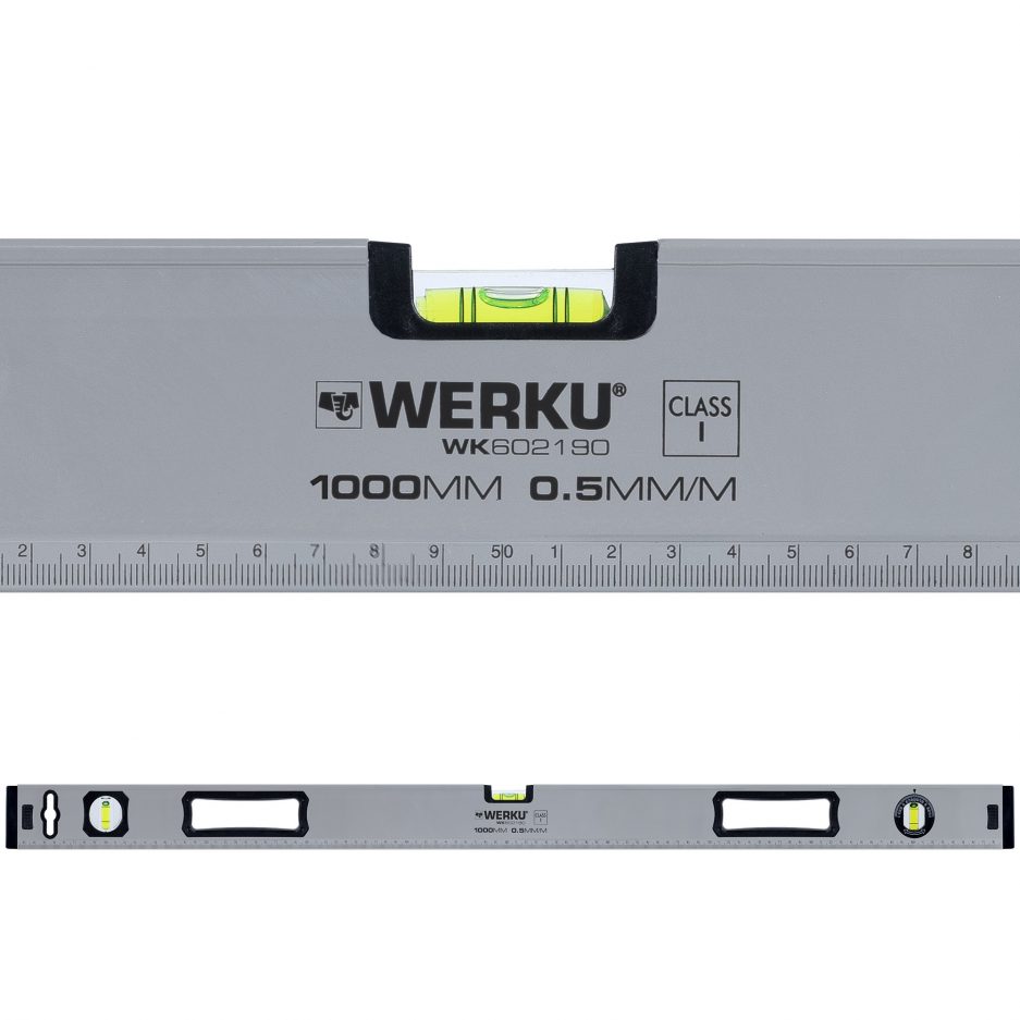 UDS. NIVEL RECTANGULAR WERKU IMANTADO / ALUM / 1000 MM