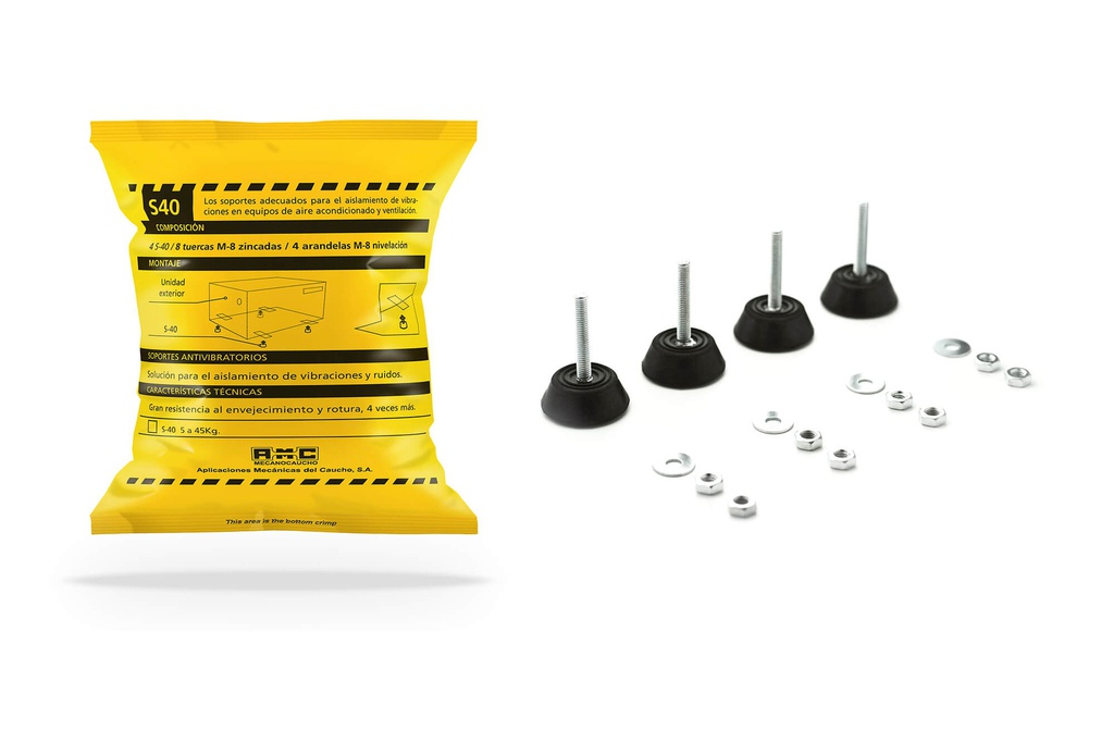 UDS. BOLSA 4UD. SOPORTE SUELO AMC S40 (45Kg/sop.)