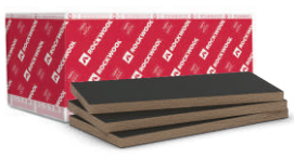 PAQUETE (5,76 M2) PANEL RIGIDO LR. C/ VELO NEGRO REF. 231.652X50 (1200X600X50 MM.) 70KG/M3