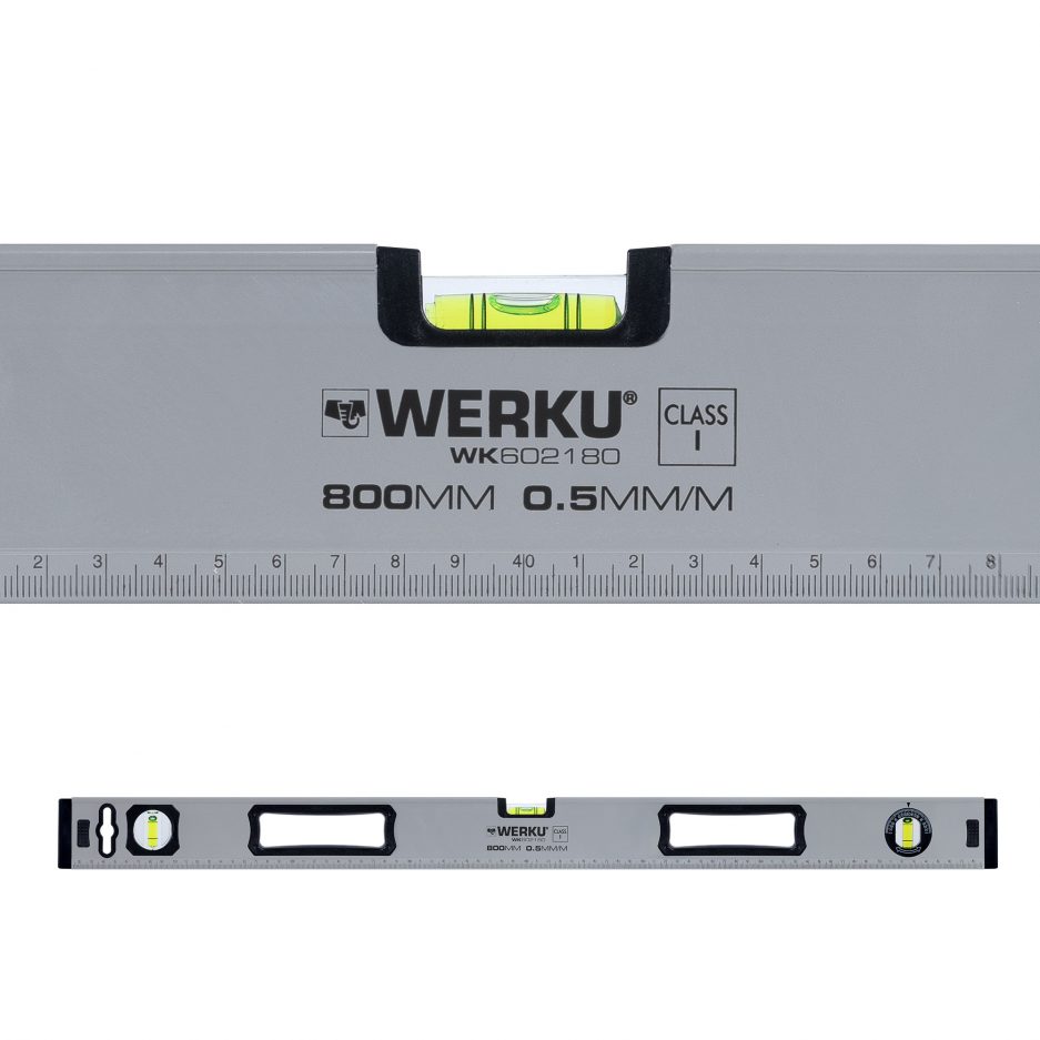 UDS. NIVEL RECTANGULAR WERKU IMANTADO / ALUM / 800 MM