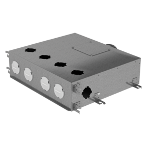 UDS. CAJA DE DISTRIBUCION DE AIRE PLANA 6 SALIDAS CHAPA GALVA FLEXIVENT 6XØ75 1XØ125