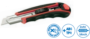 UDS. CUTTER PROFESIONAL AUTOBLOCANTE 18mm. C/6 CUCHILLAS