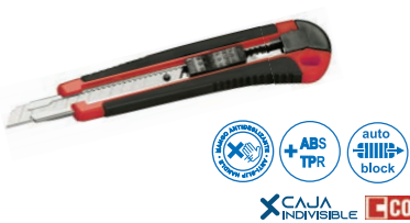 UDS. CUTTER AUTOBLOCANTE 18mm. C/3 CUCHILLAS