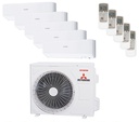 CONJUNTO 5X1 SPLIT PARED MITSUBISHI HEAVY SERIE SMART  10,00 kW (SALON Y CUATRO HABITACIONES)