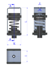 UDS. AMORTIGUADOR AMC Springtec ST-30 Tipo 2 M8 (Carga max. 30Kg)