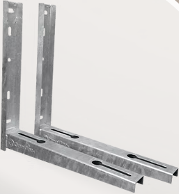 UDS. JUEGO SOPORTES SOLDADOS ACERO GALVANIZADO EN CALIENTE 450X450X1,5 MM. (carga 90+90Kg)