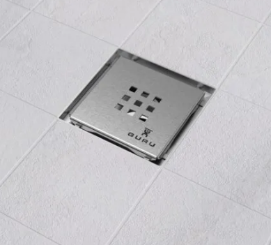 KIT DE DUCHA COMPLETO EVOLUX RUBER KIT PUNTUAL PLUS 11,6X11,6 cm LAMINA IMPERMEABLE GURU WATER-STOP 1,5 x 2 m + DESAGÜE 30 mm