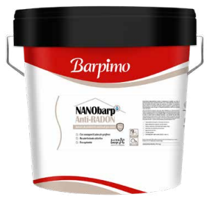 BOTE 15LT PINTURA IMPERMEABILIZANTE NANOBARP ANTI-RADÓN NEGRO