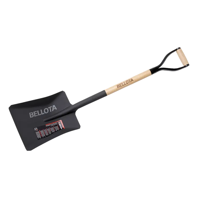 Pala cuadrada con mango anilla de madera de haya certificada 265 mm 