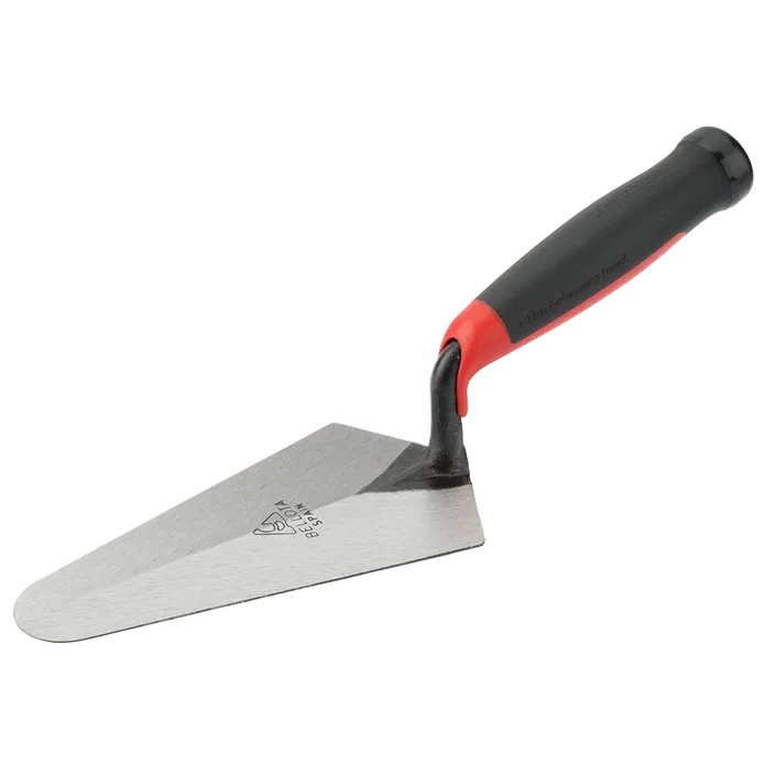 Paleta Pro madrileña con mango bimaterial para trabajos de albañilería 190 mm 