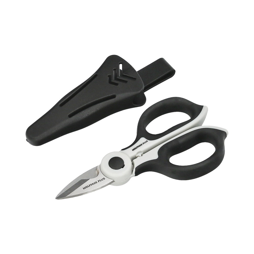 Tijeras Electricista 155 mm. Mango TPR Plus No tension Con Funda