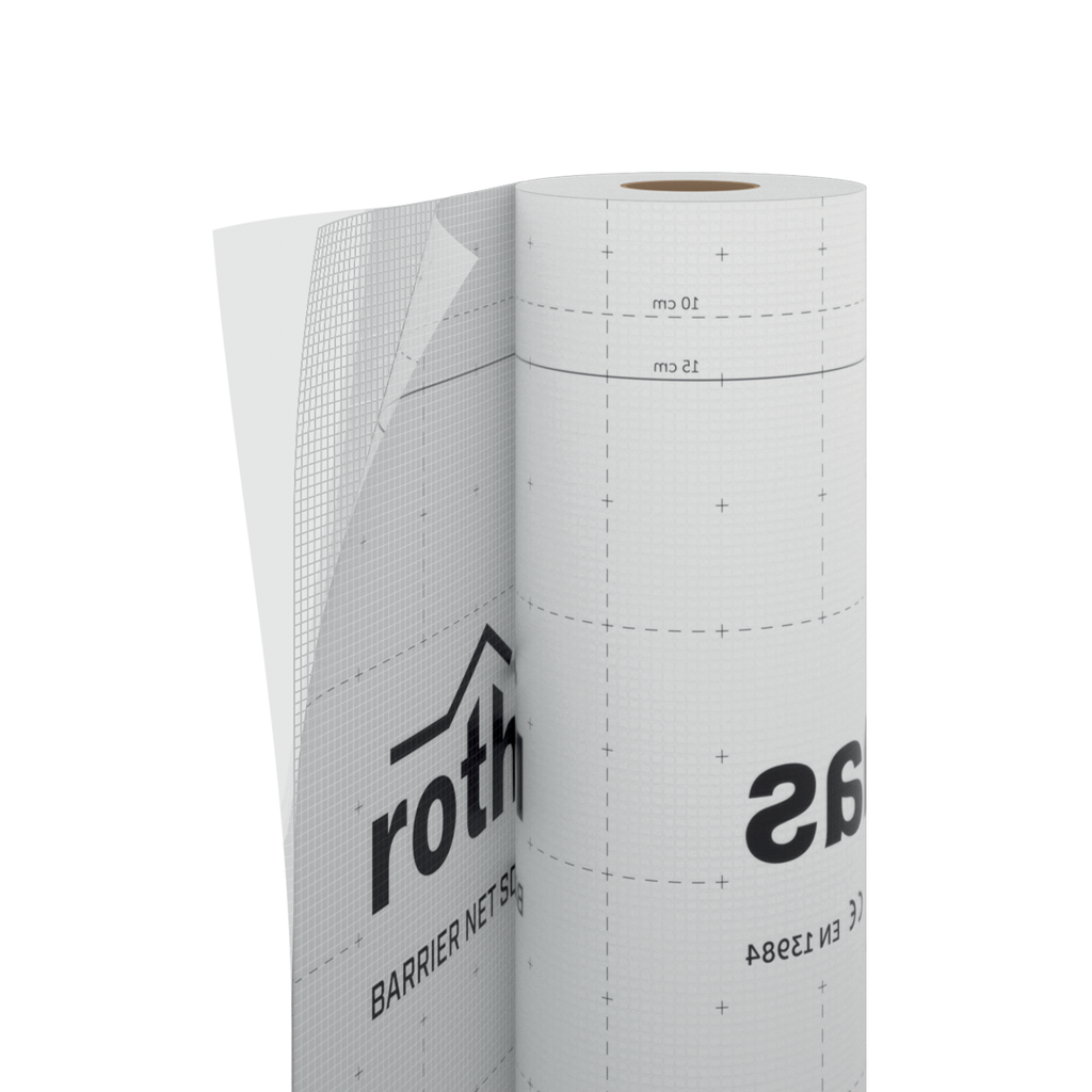 ROLLO 75M2 LAMINA BARRERA DE VAPOR CON MALLA REFUERZO BARRIER NET SD40 1,5X50M