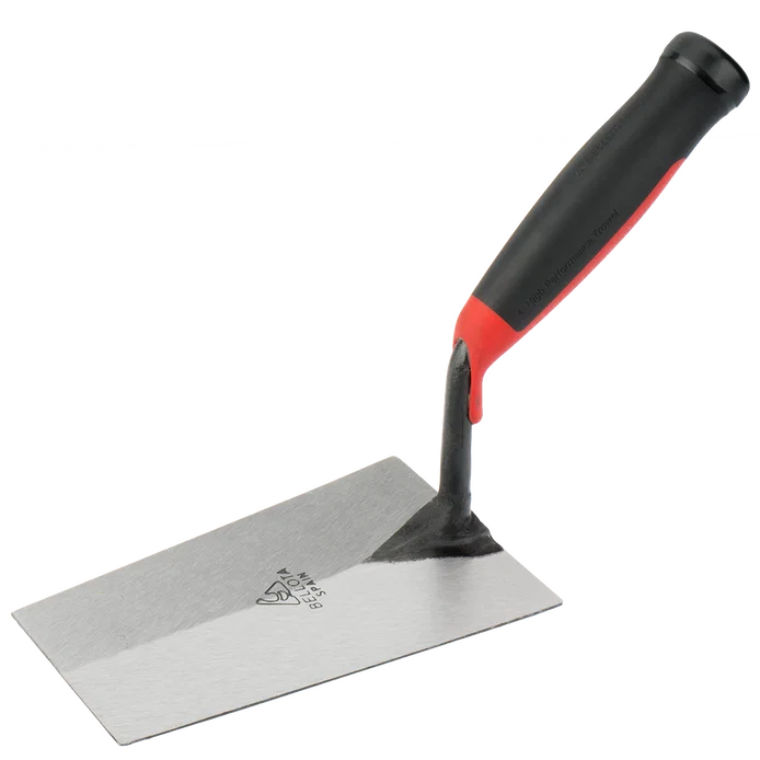 Paleta Pro norte con mango bimaterial para trabajos de albañilería 180x130 mm