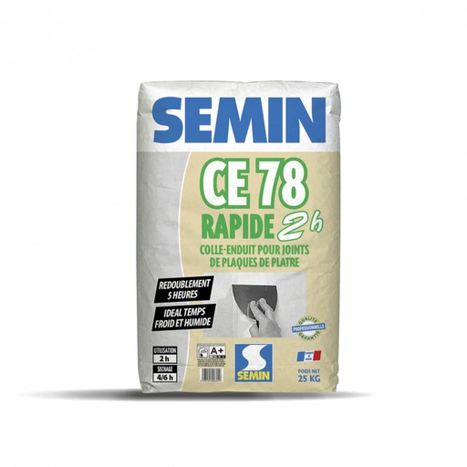 [SPS25FR2H] UDS. SACO PASTA JUNTAS SEMIN 25KG FRAGUADO RÁPIDO 2 HORAS