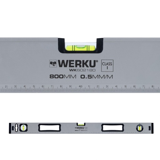 [WK602180] UDS. NIVEL RECTANGULAR WERKU IMANTADO / ALUM / 800 MM