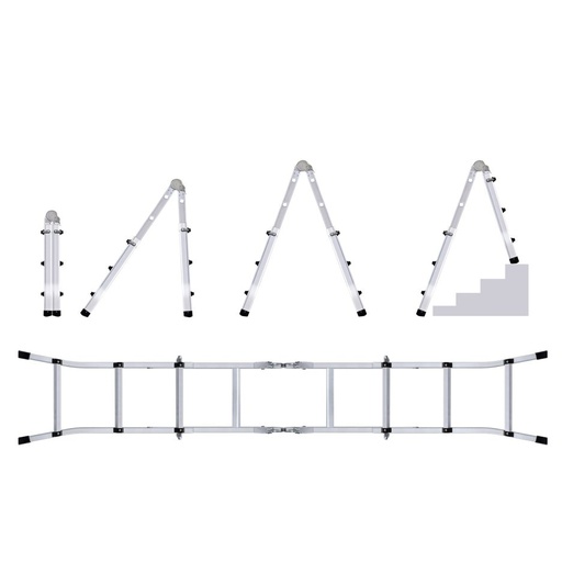 [WK700120] UDS. ESCALERA TELESCOPICA MULTIUSO WERKU / 247-510CM.