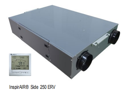[25000775] UDS. RECUPERADOR DE CALOR Y PURIFICADOR DE AIRE InspirAIR® Side 250 ERV