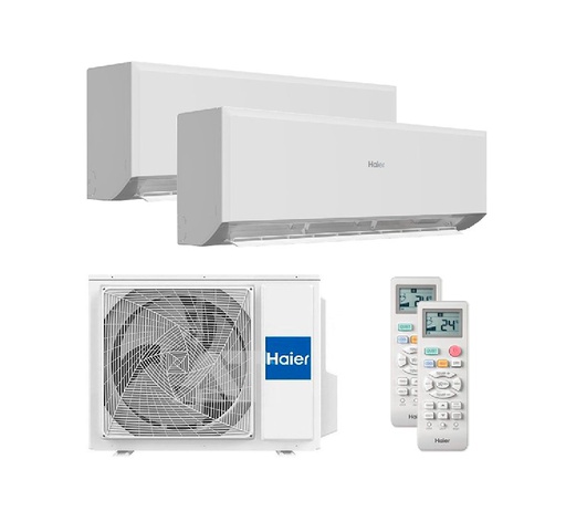 [GEOS35+25] CONJUNTO 2X1 SPLIT PARED HAIER GEOS 35 + 25 R Plus Wifi 3,5kW + 2,5kW (SALON Y HABITACION)