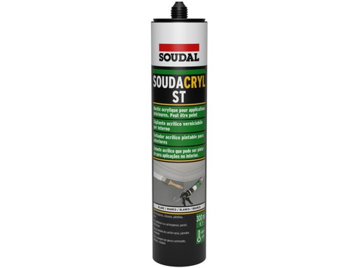 [SOUDACRYLST] UDS. CARTUCHO SELLADOR ACRILICO PINTABLE BLANCO SOUDACRYL ST (300 ml)
