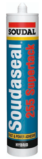 [SOUDASEAL255B] UDS. CARTUCHO POLIMERO MS AGARRE INMEDIATO SOUDAL SOUDASEAL 255 SUPERTACK BLANCO (290 ml)