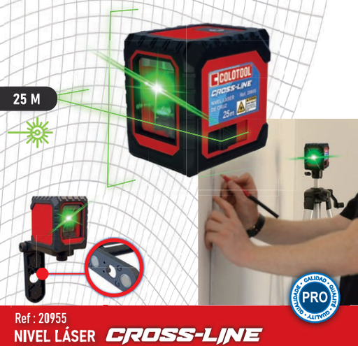 [20955] NIVEL LASER CROSSLINE VERDE COLOTOOL