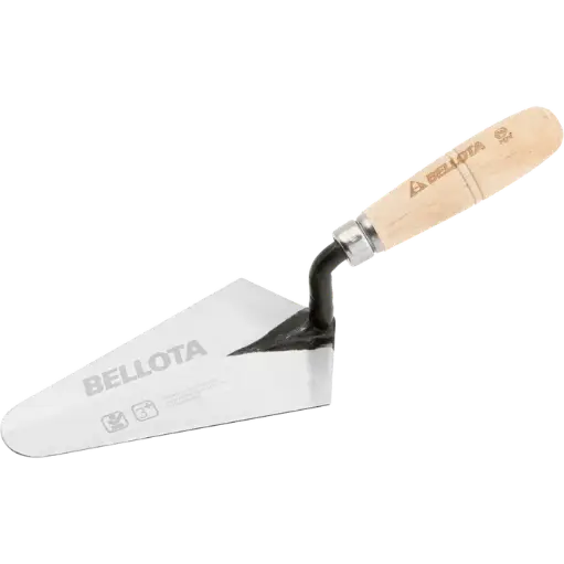 [5842F] Paleta madrileña con mango madera de haya certificada para trabajos de albañilería 165 mm 