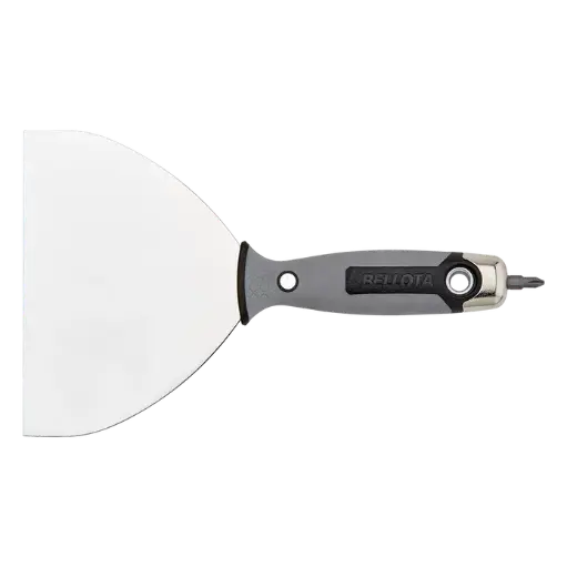 [5894150PN] Espátula de acero inoxidable con mango bimaterial con punta 150 mm 