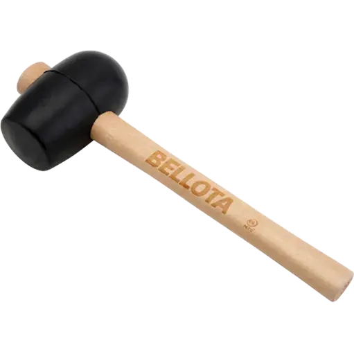 [8053500] Maceta de goma negra con mango madera de haya certificada para trabajos de alicatado y soldado 500 gr 