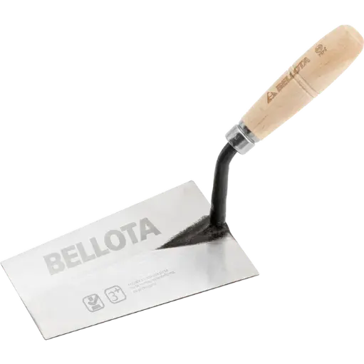 [5844B] Paleta norte con mango madera para trabajos de albañilería 180x130 mm